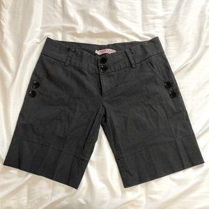 Black striped knee high shorts Girls youth size extra large or women’s medium